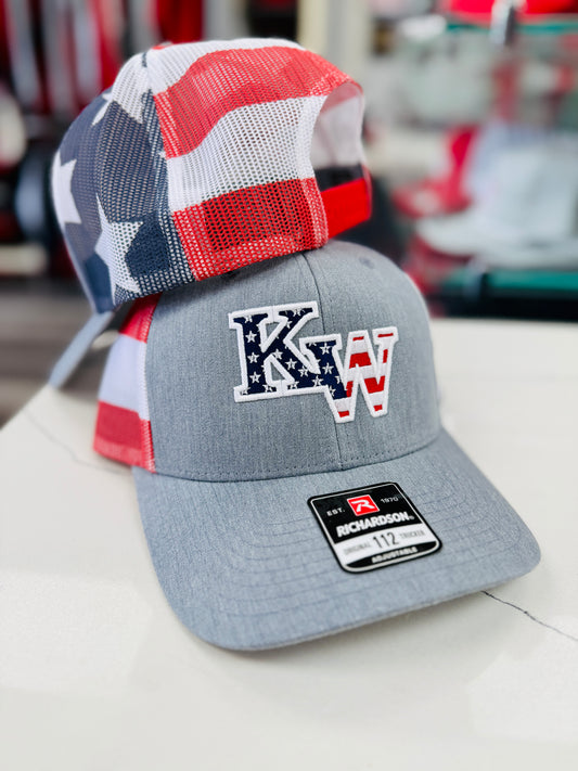 American Flag KW SnapBack - Grey